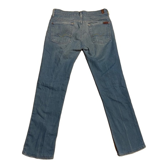 WOMEN’S 7 for mankind bootcut light wash jeans size 27 - Picture 2 of 5